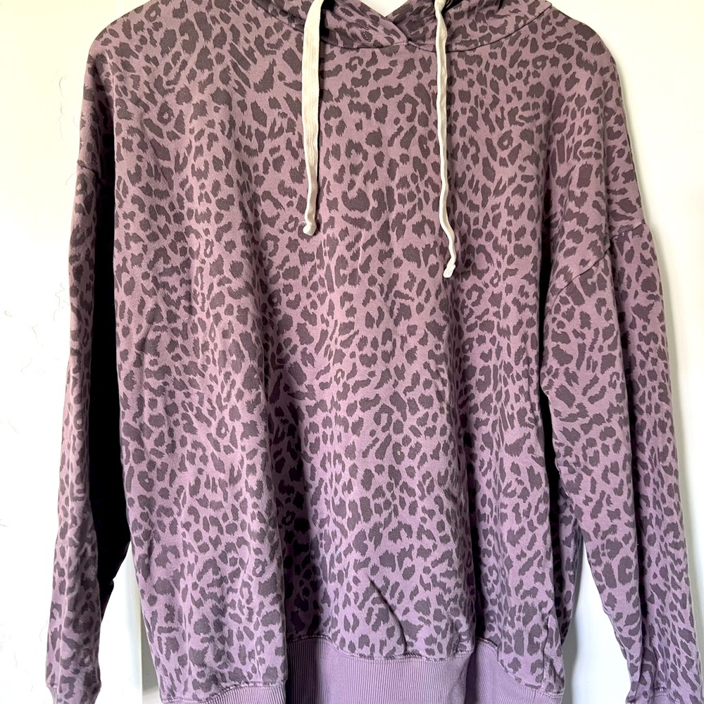 Purple cheetah print hoodie